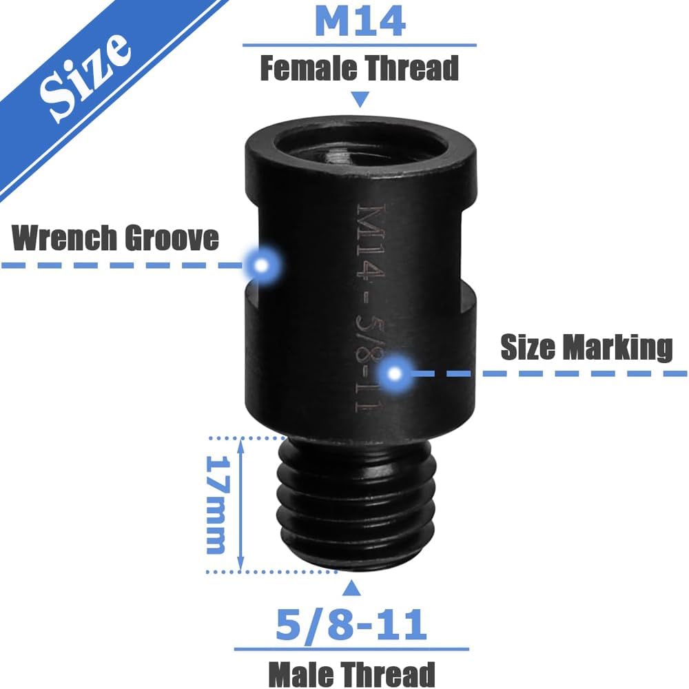 Flexpad Machine Adapter - 14MM Female to 5/8-11 Male #412