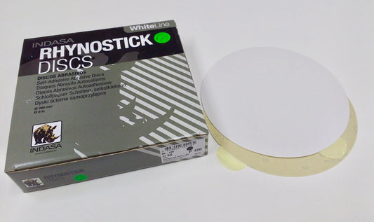 8" RHYNOSTICK White Line Self Adhesive Discs